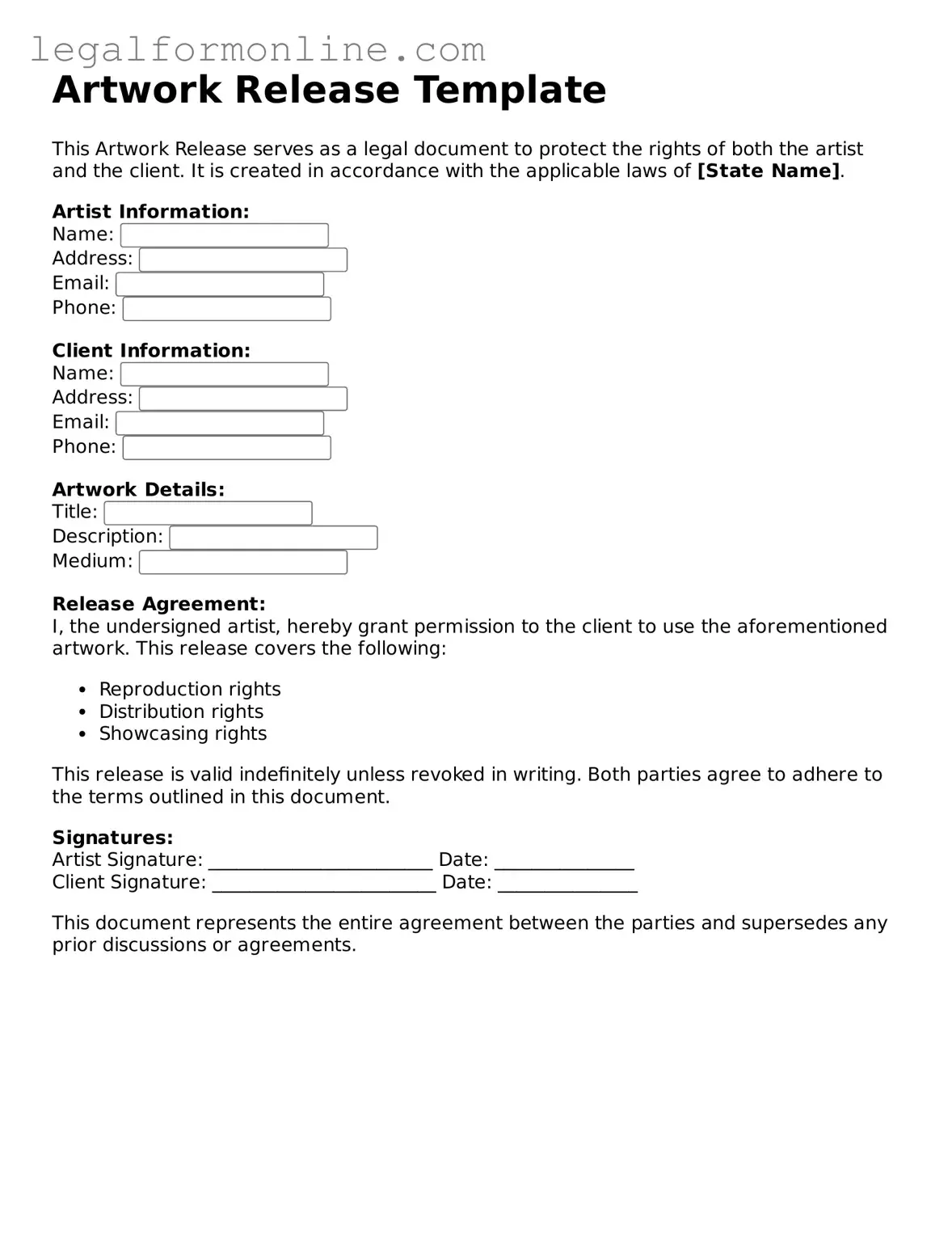 Attorney-Approved Artwork Release Template