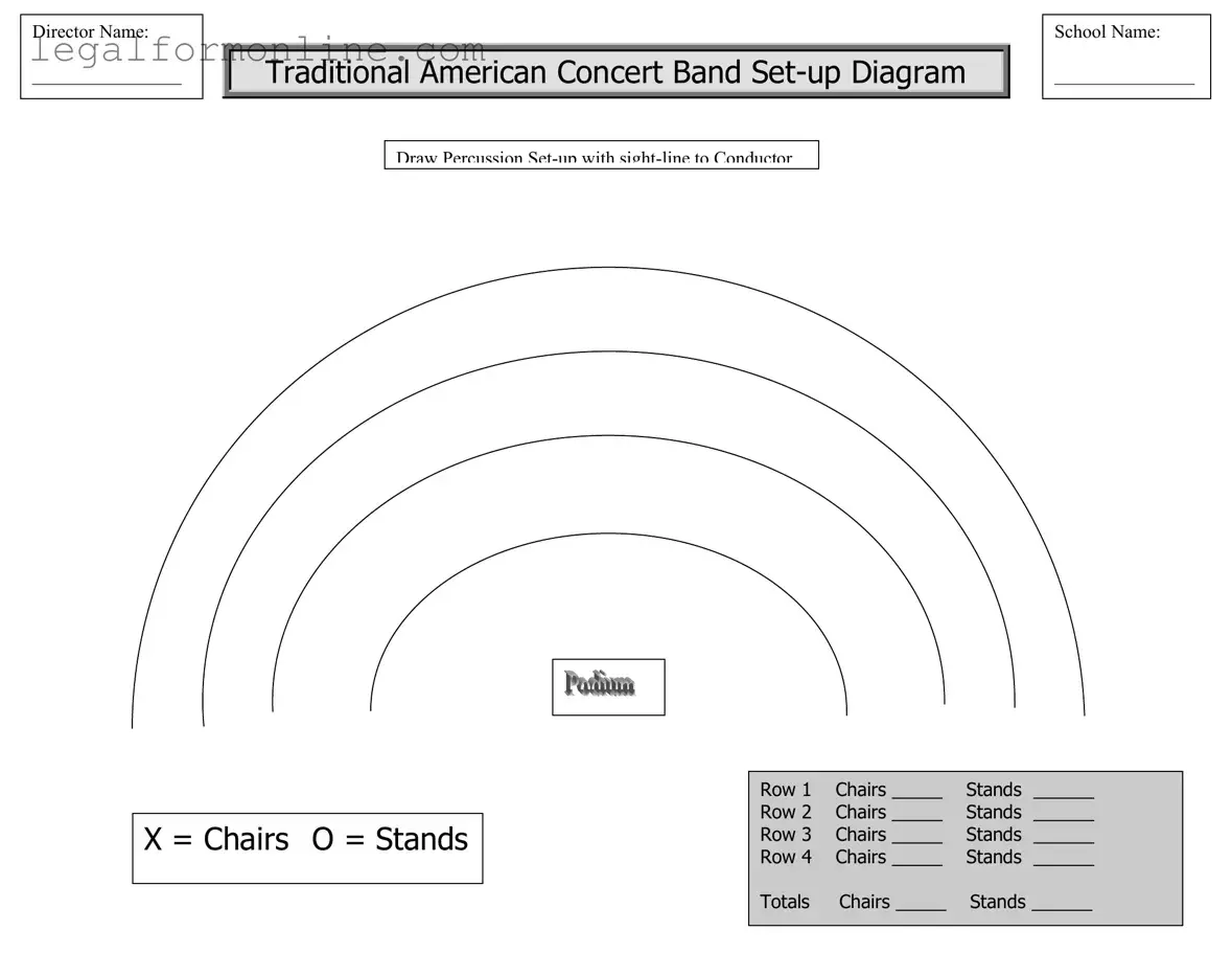 Band Seating Chart Template in PDF