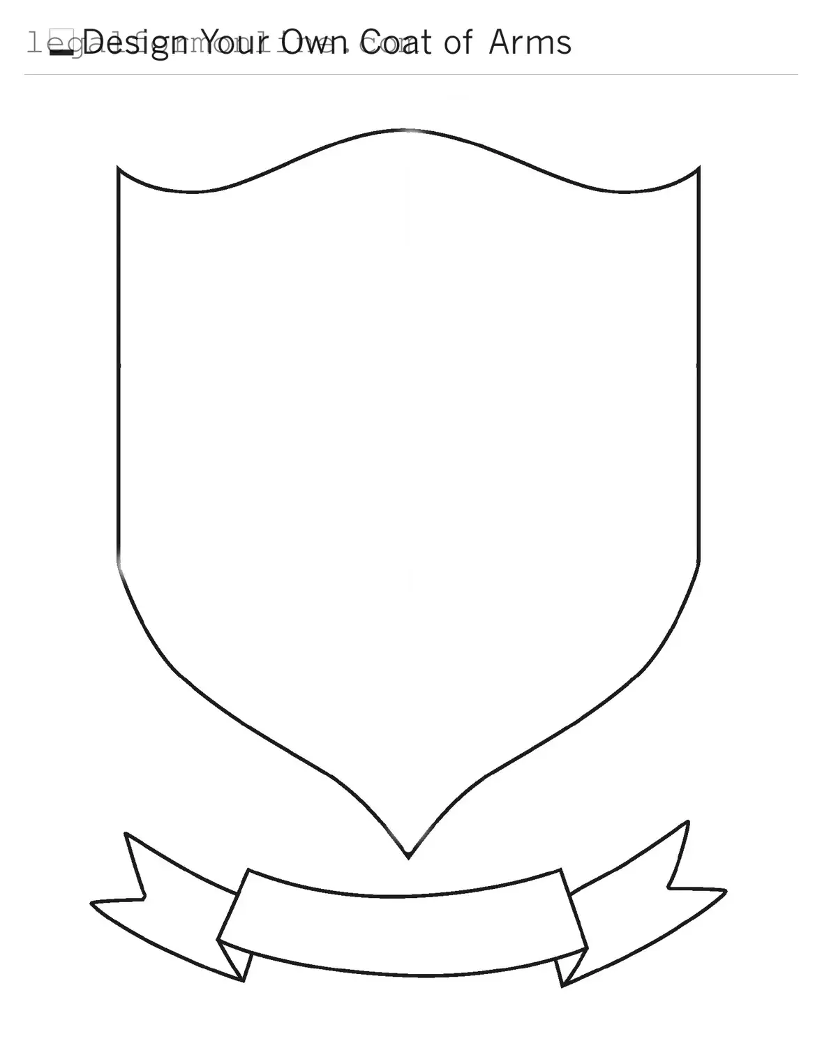 Coat Of Arms Template in PDF
