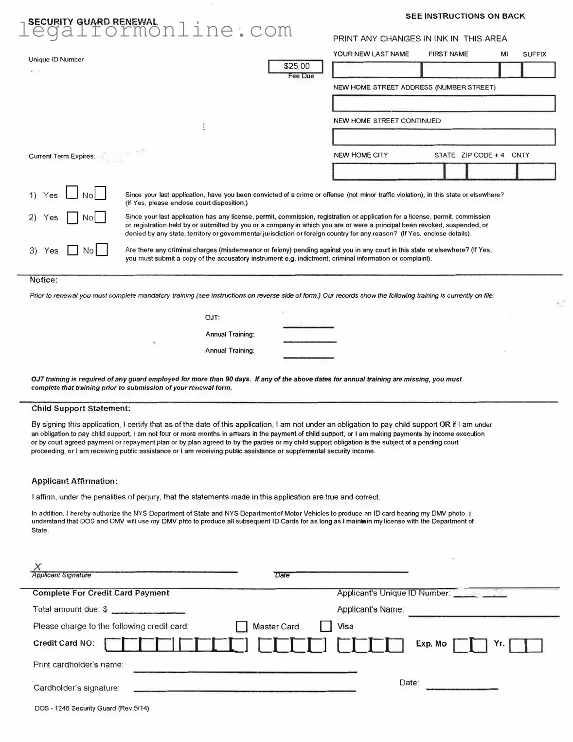 Dos 1246 Template in PDF