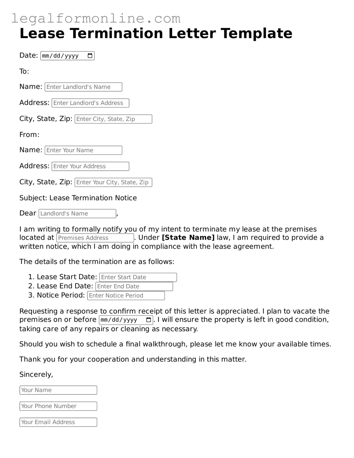 Attorney-Approved Lease Termination Letter Template