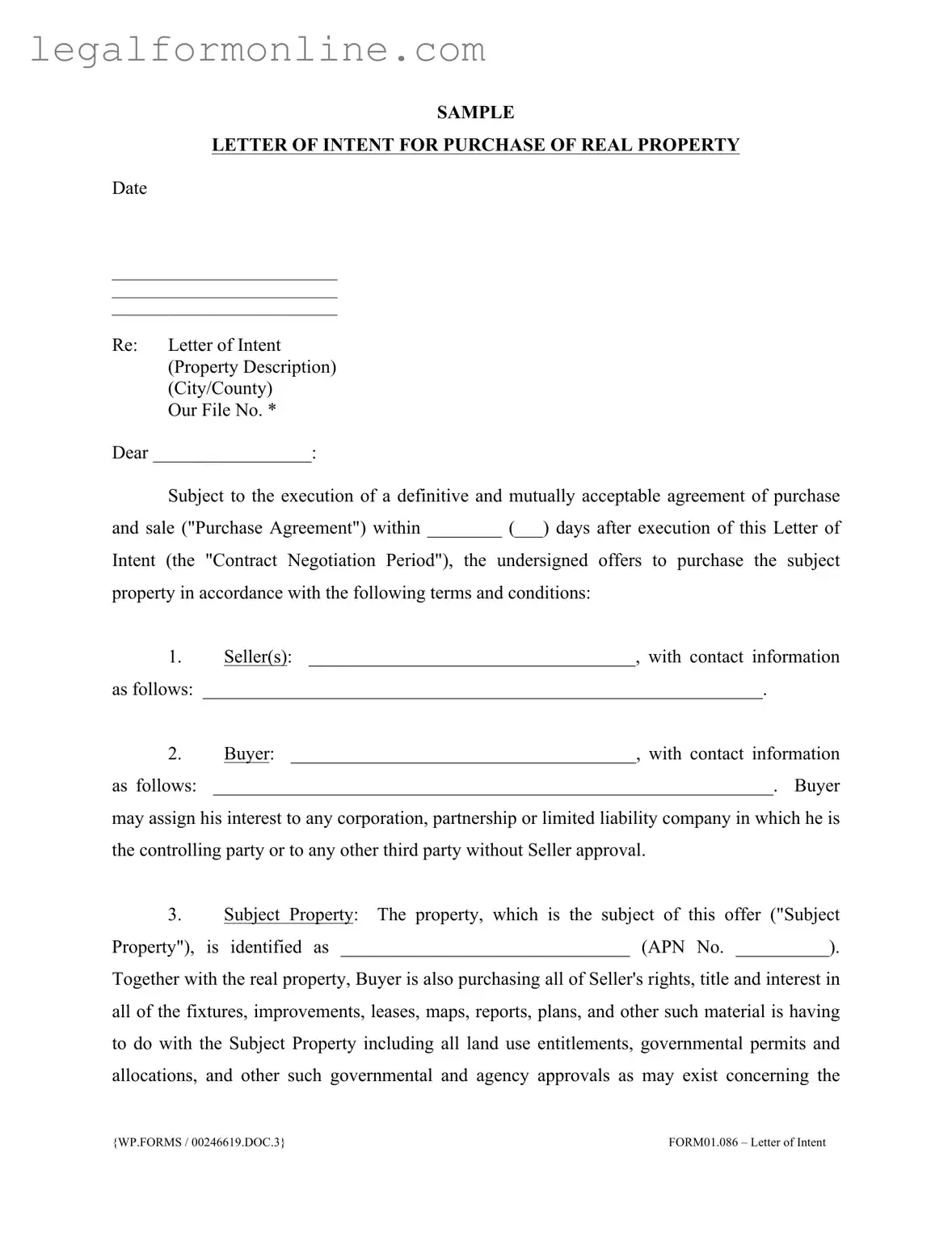 Letter To Purchase Land Template in PDF