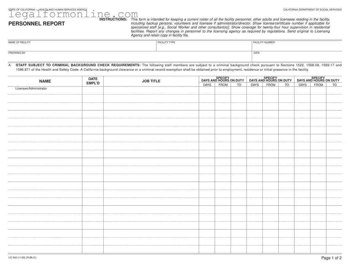 Lic 500 Template in PDF