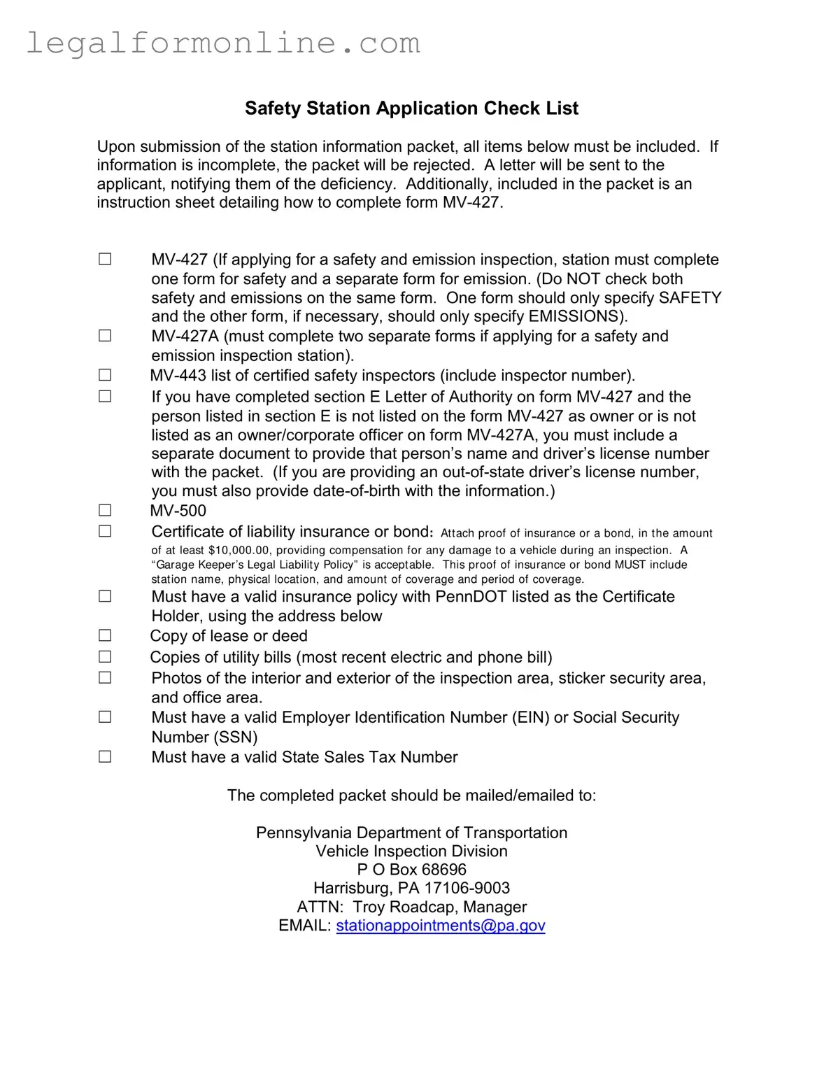 Mv 427 Penndot Template in PDF
