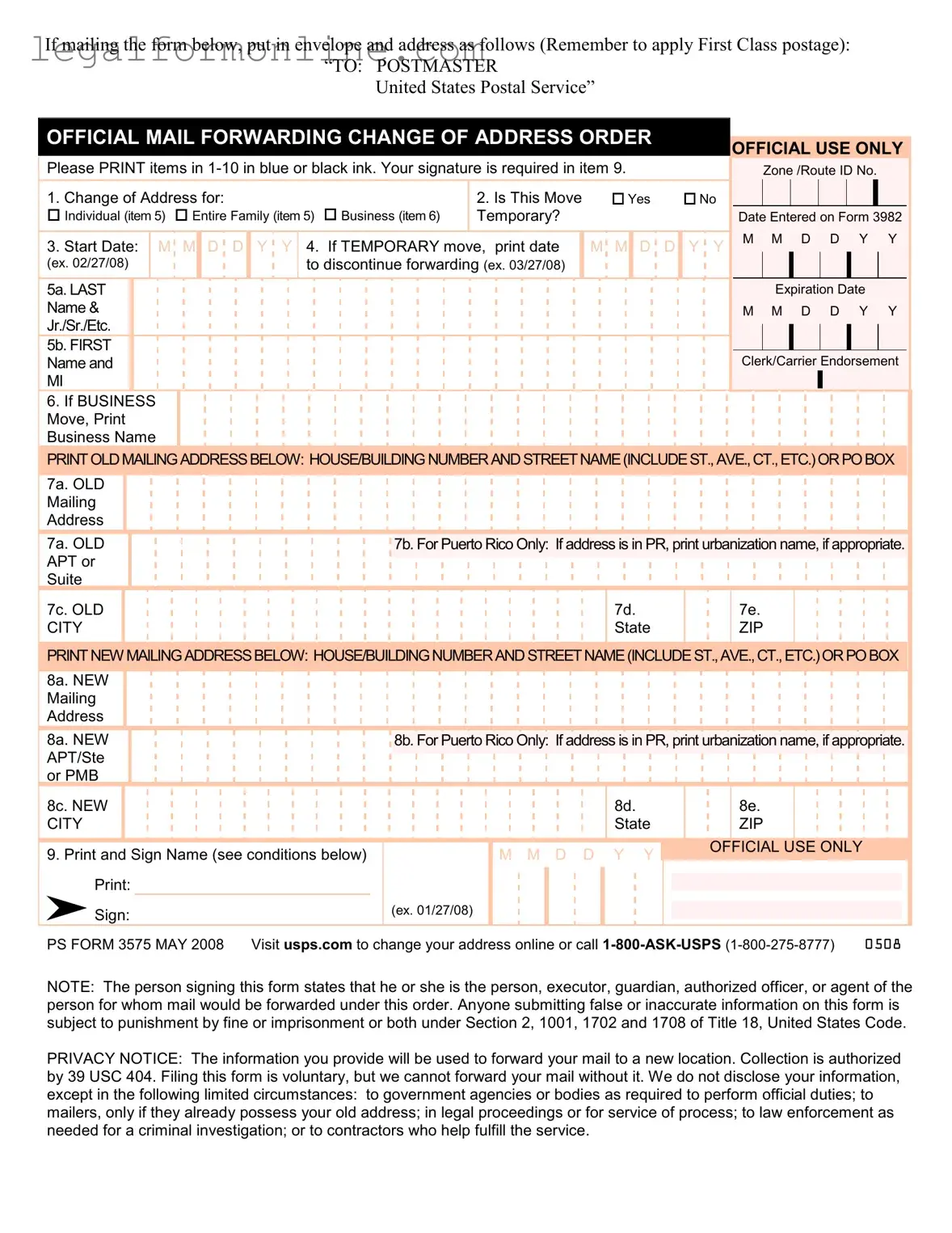PS 3575 Template in PDF