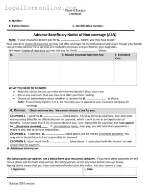 Advance Beneficiary Notice of Non-coverage Template in PDF