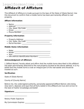 Attorney-Approved Affidavit of Affixture Template