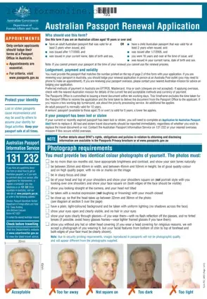 Australian Passport Renewal Template in PDF