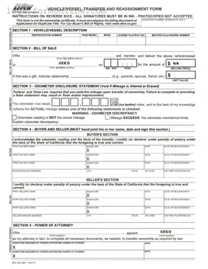 California Fotm Reg 262 Template in PDF