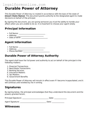 Attorney-Approved Durable Power of Attorney Template