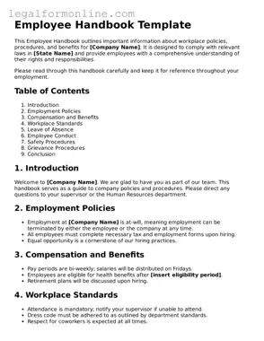 Attorney-Approved Employee Handbook Template