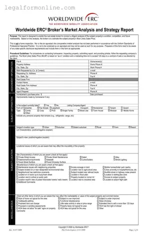 Erc Broker Market Analysis Template in PDF