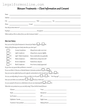 Facial Consent Template in PDF