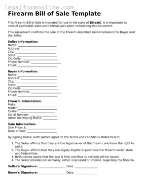 Attorney-Approved Firearm Bill of Sale Template