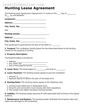 Attorney-Approved Hunting Lease Agreement Template