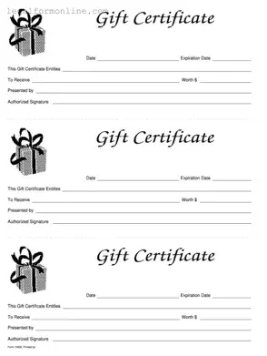 Gift Certificate Template in PDF