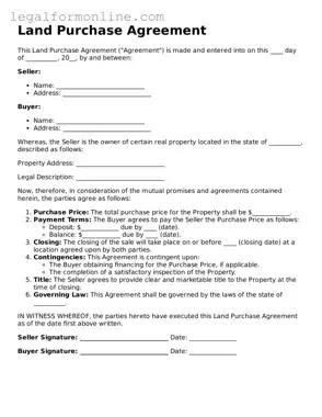 Attorney-Approved Land Purchase Agreement Template