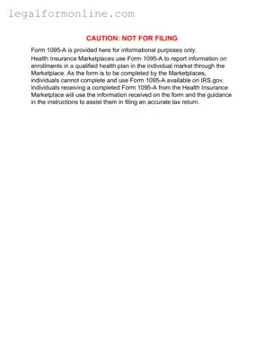 IRS 1095-A Template in PDF