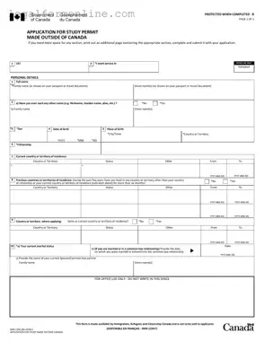Imm 1294 Template in PDF