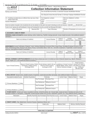 IRS 433-F Template in PDF