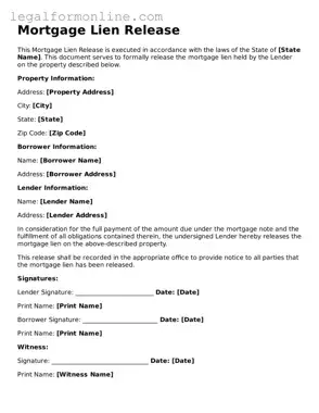 Attorney-Approved Mortgage Lien Release Template