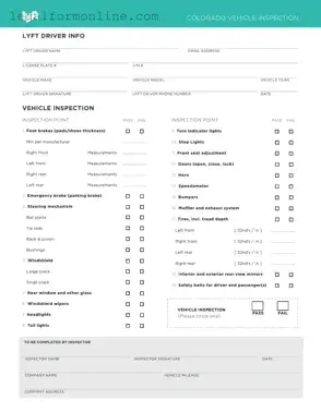 Lyft Inspection Template in PDF