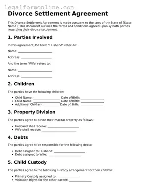 Attorney-Approved Divorce Settlement Agreement Template