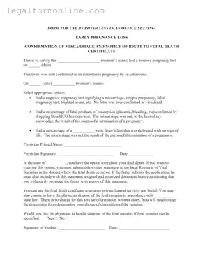 Miscarriage Discharge Paper Template in PDF