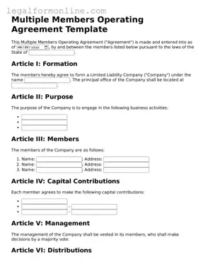 Attorney-Approved Multiple Members Operating Agreement Template