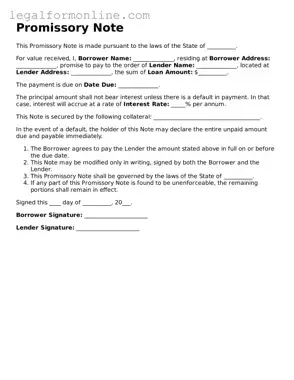 Attorney-Approved Promissory Note Template