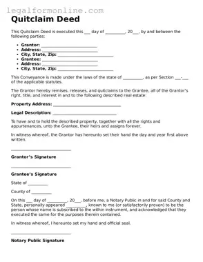 Attorney-Approved Quitclaim Deed Template