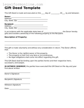 Attorney-Approved Gift Deed Template