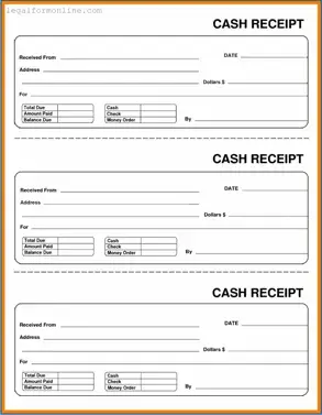 Cash Receipt Template in PDF