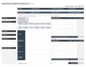 Roofing Estimate Template in PDF