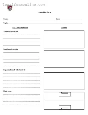 Soccer Training Session Plan Template in PDF