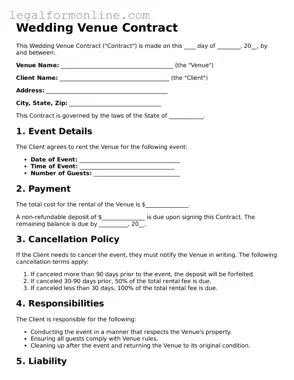 Attorney-Approved Wedding Venue Contract Template